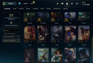 Conta diamante 3 com 25 Champs e 1 Skin + 35 Fragmentos - League of Legends LOL