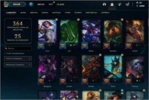 CONTA LOL QUASE TODOS CAMPEÕES E MT SKIN - League of Legends