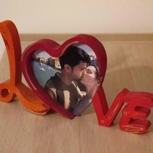 Porta-Retrato Love com Coração em Impressão 3D - Artesanato e Personalizados