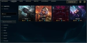 Conta de LoL criada na S3 - League of Legends