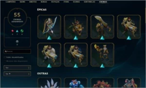 Conta 781 Skins - League of Legends LOL