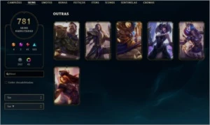 Conta 781 Skins - League of Legends LOL