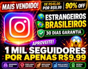 🚀 [MAIS VENDIDO] 1.000 Seguidores para Instagram a partir d - Redes Sociais