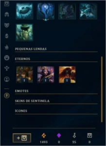 Conta LOL G4, level 166, 50 skins - League of Legends