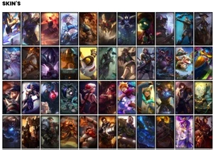 Conta ouro 1 com TODOS os champs e 139 Skins + 1 Prestigio - League of Legends LOL