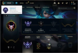 Conta DIAMANTE 4 com 8 skins e 26 champs - League of Legends LOL