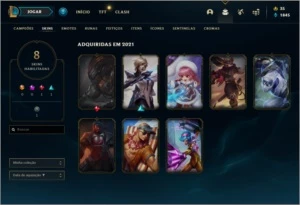 Conta DIAMANTE 4 com 8 skins e 26 champs - League of Legends LOL