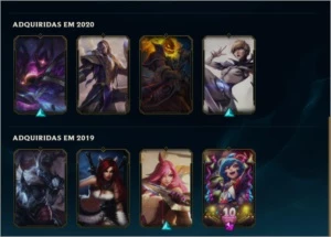 CONTA DIAMANTE 4 MMR D2 68% WR acc de 2019 13 skins 40 champ - League of Legends LOL