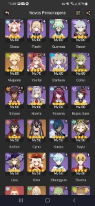 AR 58 11 Personagens Limitados 9 Armas T5 - Genshin Impact