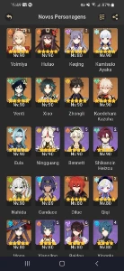AR 58 11 Personagens Limitados 9 Armas T5 - Genshin Impact