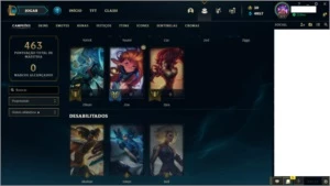 CONTA PLATINA COM 206 SKINS - PLATINA I - 2 LEVEL 277 - League of Legends LOL
