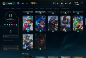 Unranked com TODOS os Champs e 68 Skins ( ADC / JG ) - League of Legends LOL