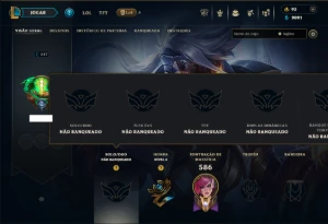 Unranked com TODOS os Champs e 68 Skins ( ADC / JG )