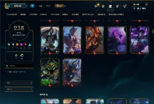 Mestre com TODOS os Champs e 238 Skins ( SUP / ADC ) - League of Legends LOL