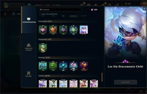 CONTA SKINS RARAS, BLACK ALISTAR + 845 SKINS + TFT - League of Legends LOL
