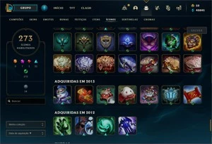 CONTA SKINS RARAS, BLACK ALISTAR + 845 SKINS + TFT - League of Legends LOL