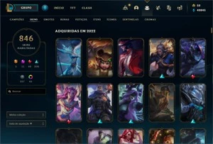 CONTA SKINS RARAS, BLACK ALISTAR + 845 SKINS + TFT - League of Legends LOL