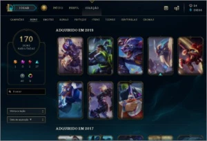 Todos os Champ,170 Skins - League of Legends LOL