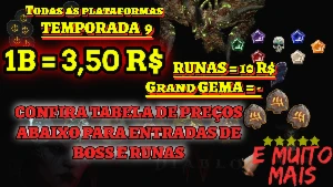 DIABLO IV - TEMPORADA 9 GOLD E ENTRADA DE BOSSES