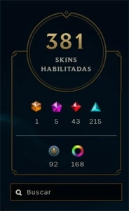 Conta LoL Unranked (MMR PLAT1) - TODOS campeões - 381 Skins - League of Legends