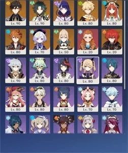 Genshin impact, ar 55, nilou, childe, raiden shogun, xiao