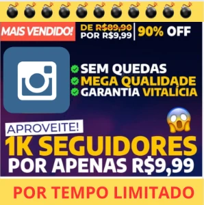 SUPER PROMOÇÃO 1K de seguidores Insta por 9,99 - Others