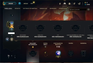 Conta Unranked com 36 Champs e 22 Skins + 1 Fragmento - League of Legends LOL