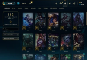 Conta Unranked com 36 Champs e 22 Skins + 1 Fragmento - League of Legends LOL