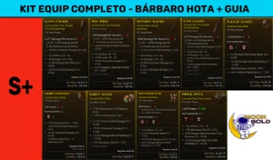 Kit Equipamento completo Bárbaro Hota - Diablo 4 - Outros