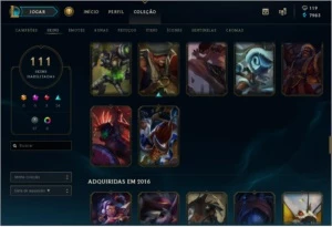 C.o.n.t.a Lol Level 96 // 113 Skin // Platina 3 //132 Champ - League of Legends