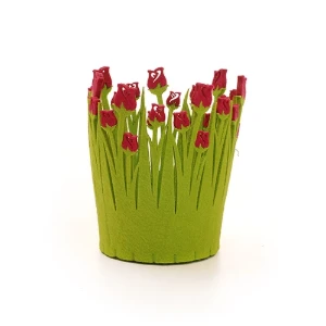 Cachepot de Feltro Tulipa D11 - Cores - Artesanato e Personalizados