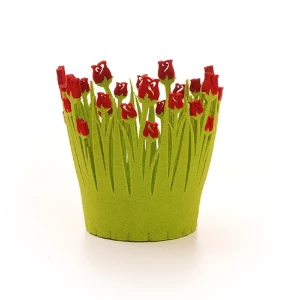 Cachepot de Feltro Tulipa D11 - Cores - Artesanato e Personalizados