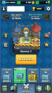 Clash royale lv 9, 45 cartas, 6k gold, arena 7
