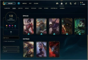 Conta prata 4 com 10 skins e 37 champs - League of Legends LOL