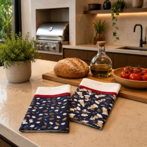 Kit com 2 Panos de Prato Pães - Artesanato e Personalizados