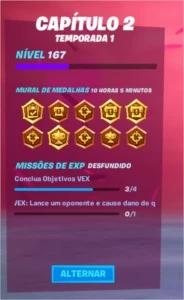 CONTA FORTNITE - PASSE COMPLETO + 1550 V BUCKS