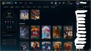 CONTA PRATA 2 COM 30 PDL , 112 CHAMPS E 57 SKINS +2 ESPOLIOS - League of Legends LOL