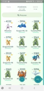 CONTA TOP DE POKEMON GO - Pokémon
