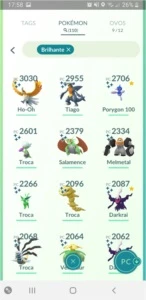CONTA TOP DE POKEMON GO - Pokémon