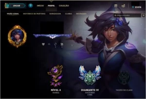 Conta de lol - Diamante 4 - 189 skins - League of Legends