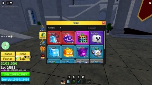 Conta roblox focada em blox fruits