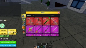 Conta roblox focada em blox fruits