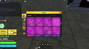 Conta roblox focada em blox fruits