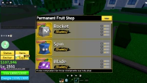 Conta roblox focada em blox fruits