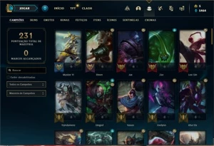 Conta ouro 4 com 80 Champs e 89 Skins + 2 Prestigios do Lee - League of Legends LOL