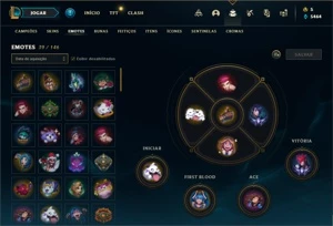 Conta ouro 4 com 80 Champs e 89 Skins + 2 Prestigios do Lee - League of Legends LOL