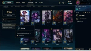 platina 3 lvl 345 todos os champs 167 skins - League of Legends LOL