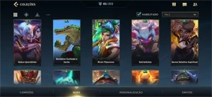 CONTA 85 SKINS; R$1800 GASTOS; DONO ÚNICO; 100K ESSENCIAS - League of Legends: Wild Rift LOL WR