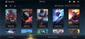 CONTA 85 SKINS; R$1800 GASTOS; DONO ÚNICO; 100K ESSENCIAS - League of Legends: Wild Rift LOL WR