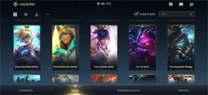CONTA 85 SKINS; R$1800 GASTOS; DONO ÚNICO; 100K ESSENCIAS - League of Legends: Wild Rift LOL WR